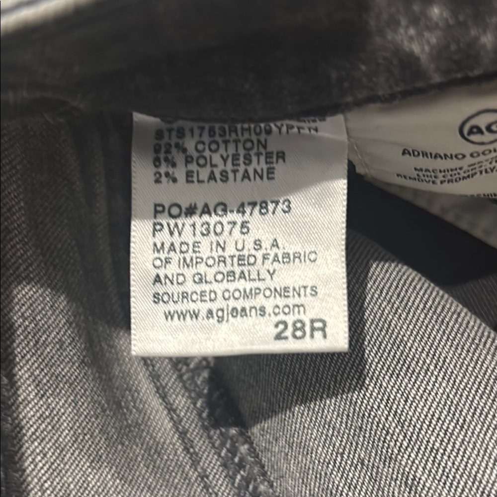 AG Adriano Goldschmied Dark Gray Straight Jeans - Isabelle - high rise - Picture 3 of 6